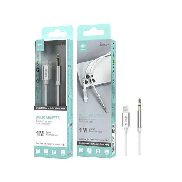 Adaptador de audio lightning to Jack 3.5mm 1M